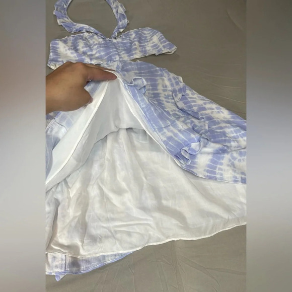 Majorelle Lilliana Mini Dress in Periwinkle Tie Dye Medium Summer Party Boho - Picture 7 of 16